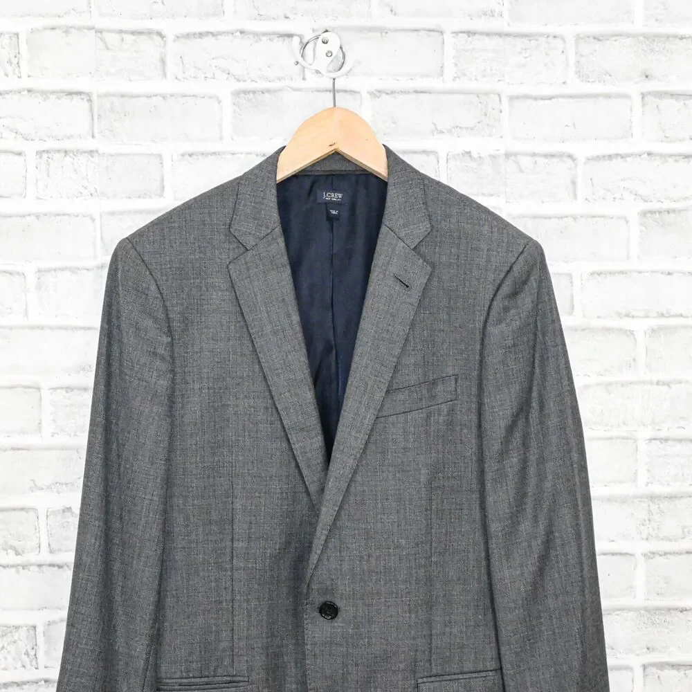 J.Crew Ludlow Blazer Jacket Gray tollegno 1900 Italian Worsted wool 38R